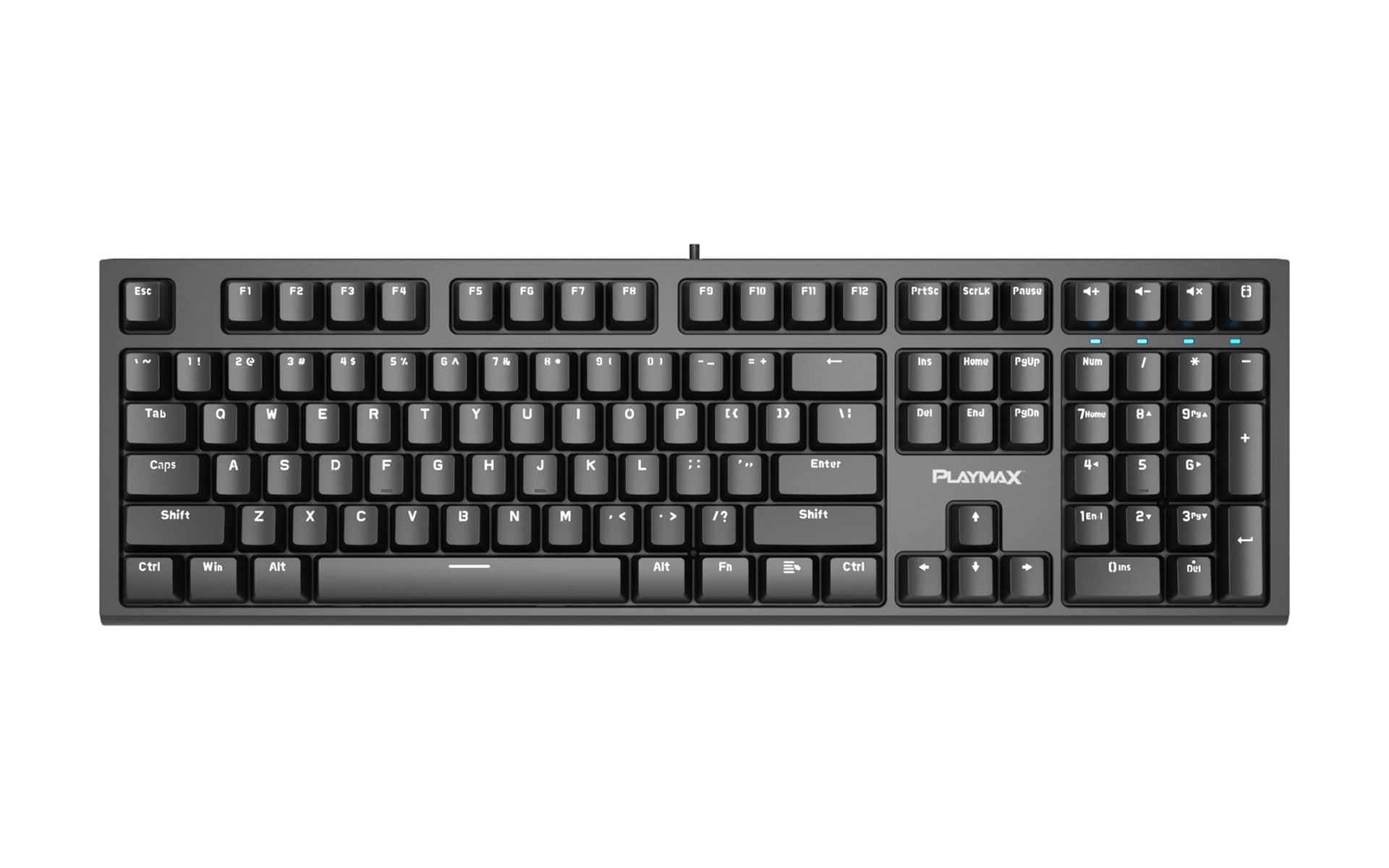 Playmax PRO Black RGB Mechanical Gaming Keyboard w/ Bonus Purple Key Caps