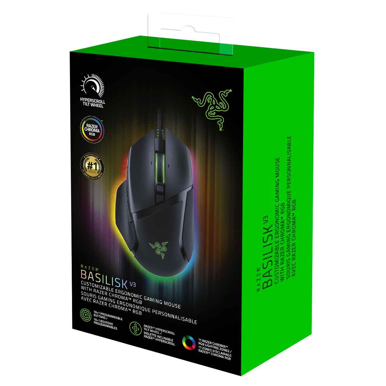 Razer Basilisk V3 - Ergonomic Wired Gaming Mouse