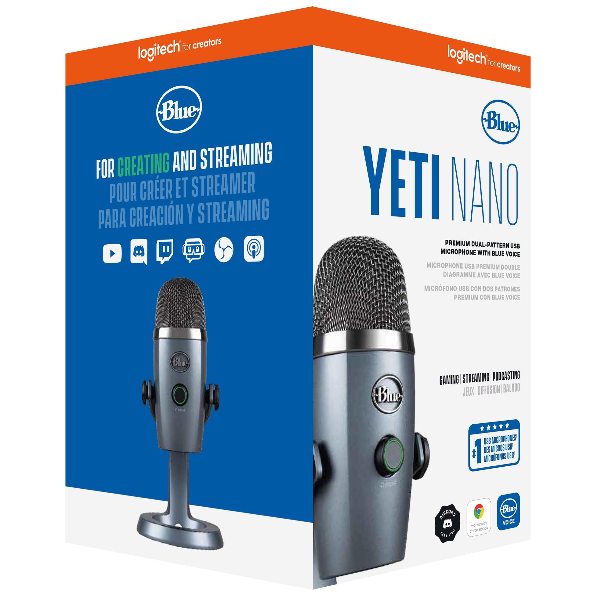 Logitech Blue Yeti Nano: Premium USB Microphone - Shadow Grey