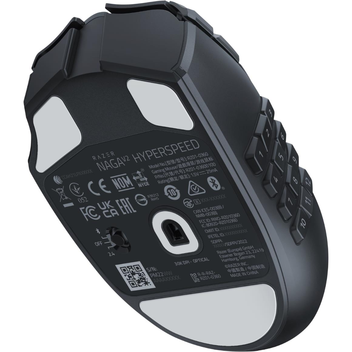 Razer Naga V2 Hyperspeed - Wireless Mmo Gaming Mouse