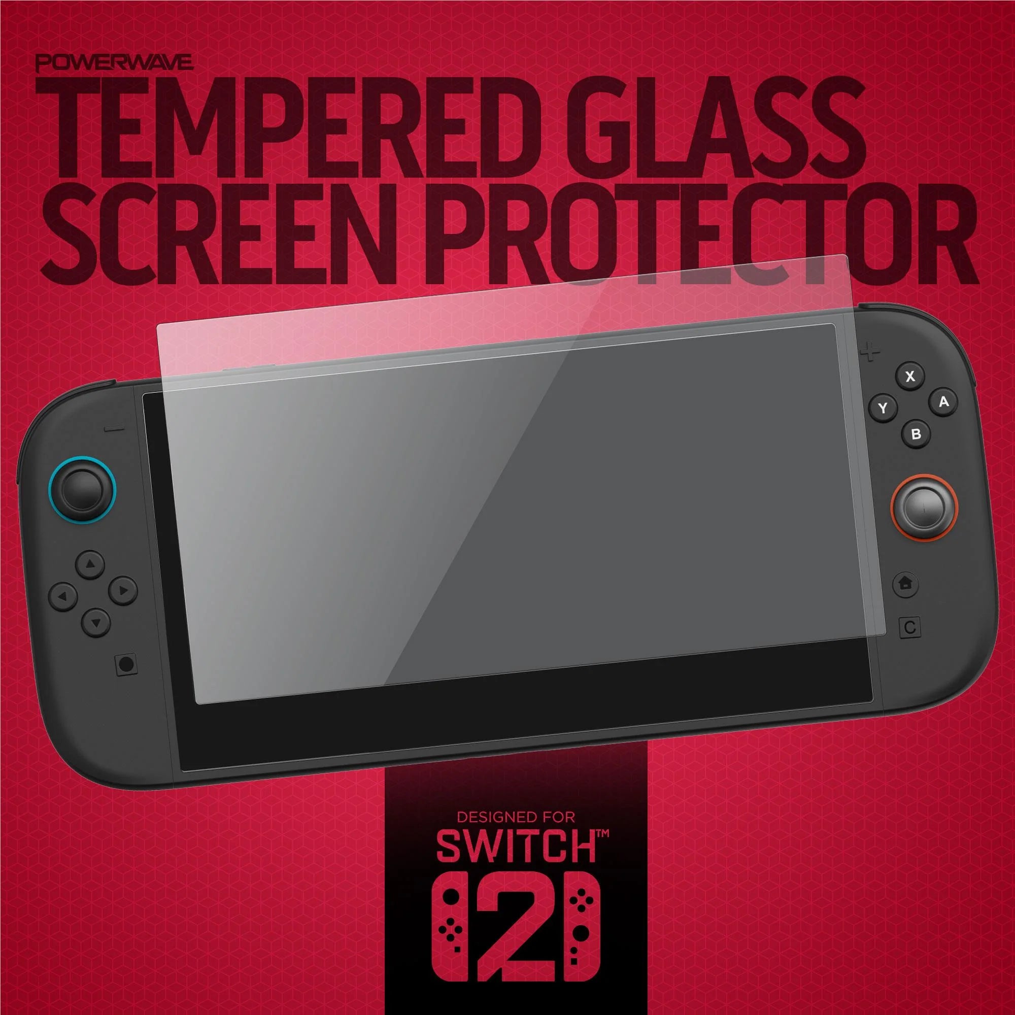 Powerwave Tempered Glass Screen Protector for Nintendo Switch 2