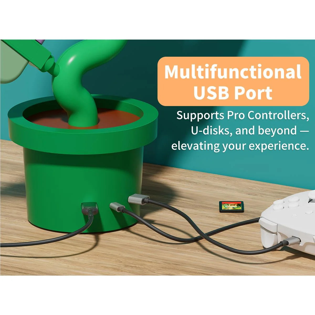 POWKONG Piranha Plant Dock for Switch and Switch OLED