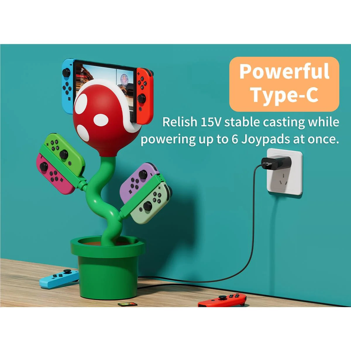 POWKONG Piranha Plant Dock for Switch and Switch OLED