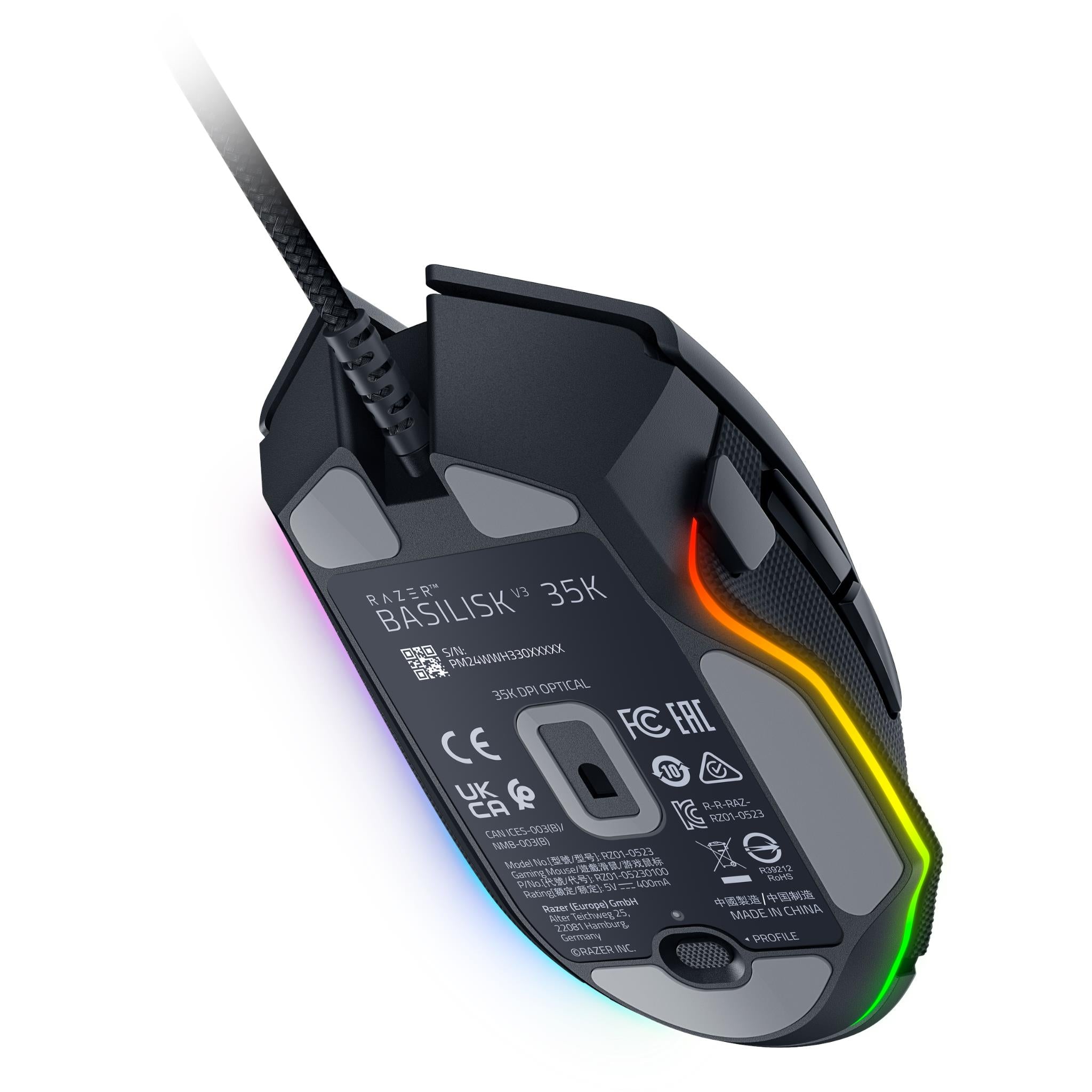 Razer Basilisk V3 35K - Ergonomic Wired Gaming Mouse