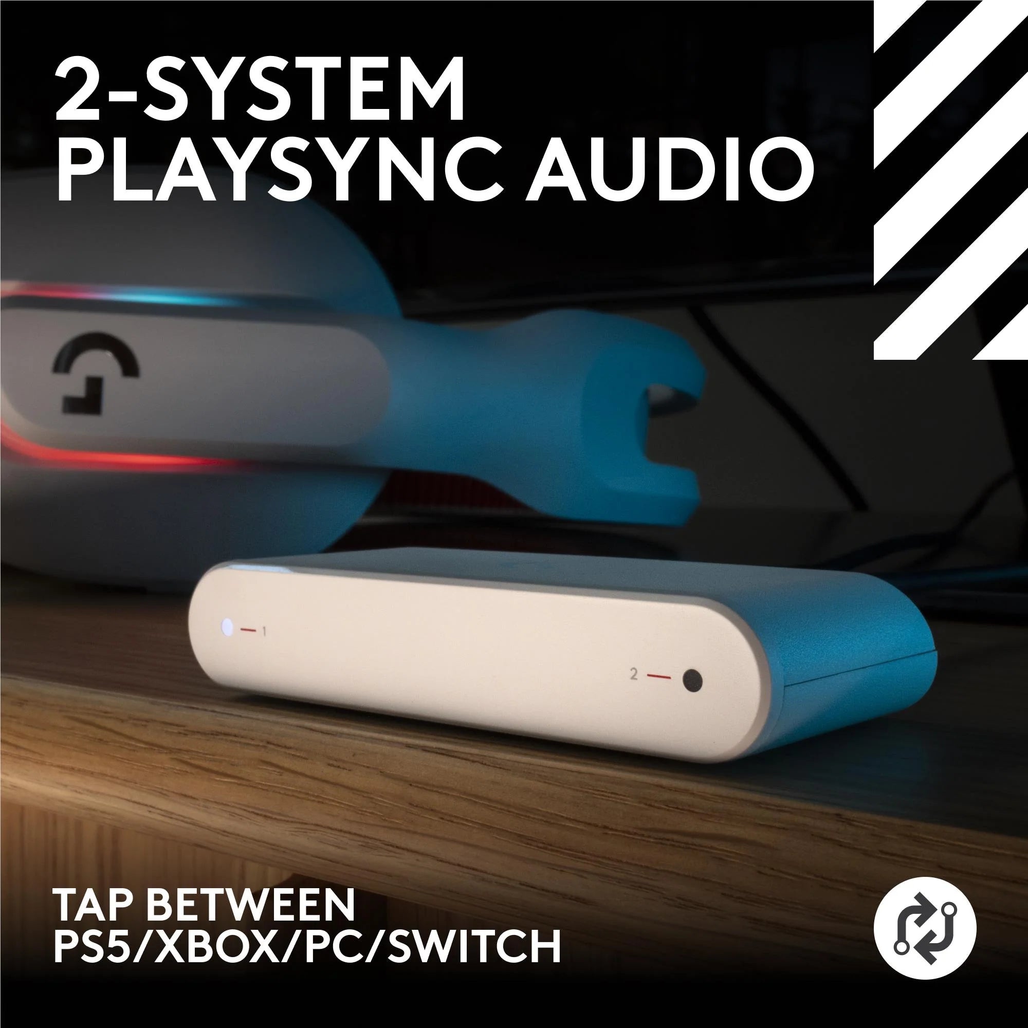 Logitech G Astro A20 X with Playsync Audio - White