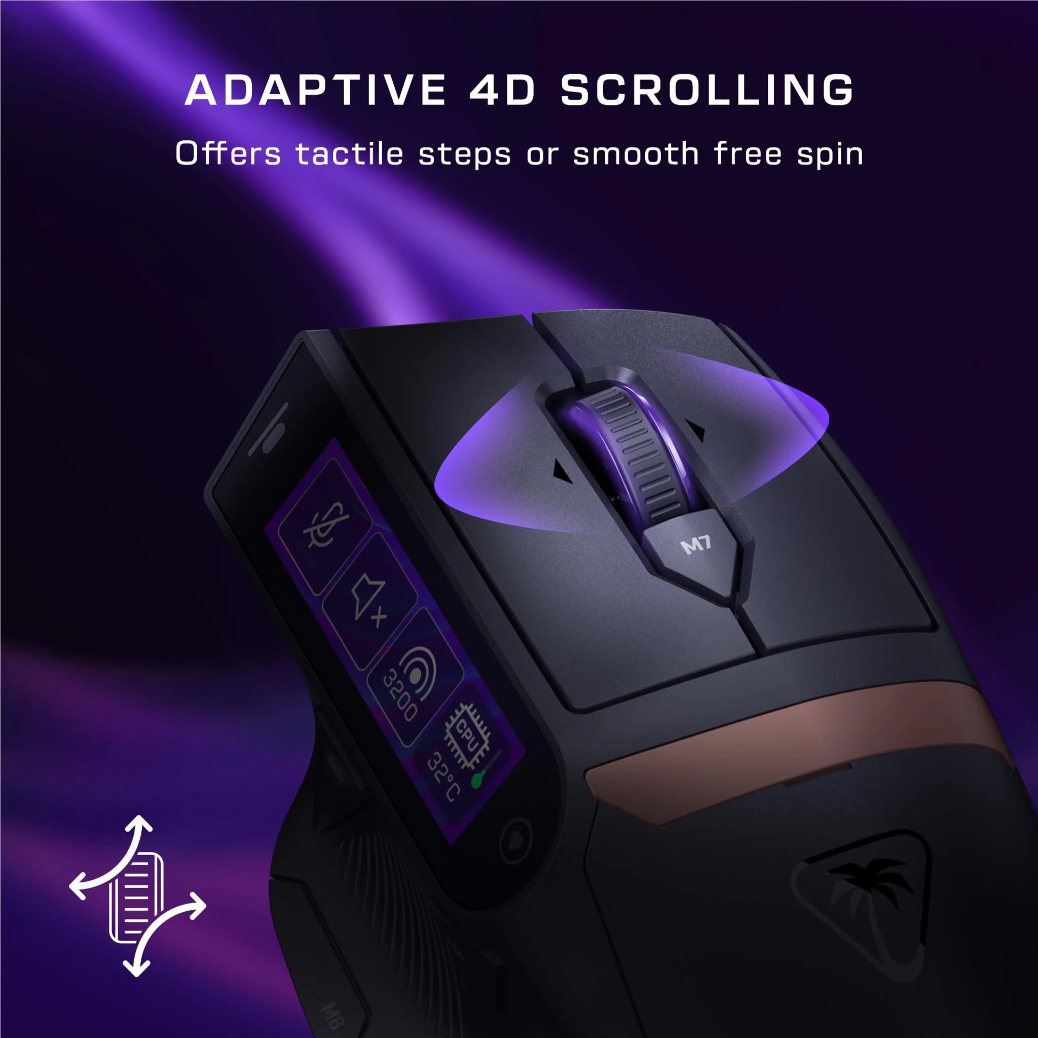 Turtle Beach Command Series MC7 Wireless Mouse with Screen