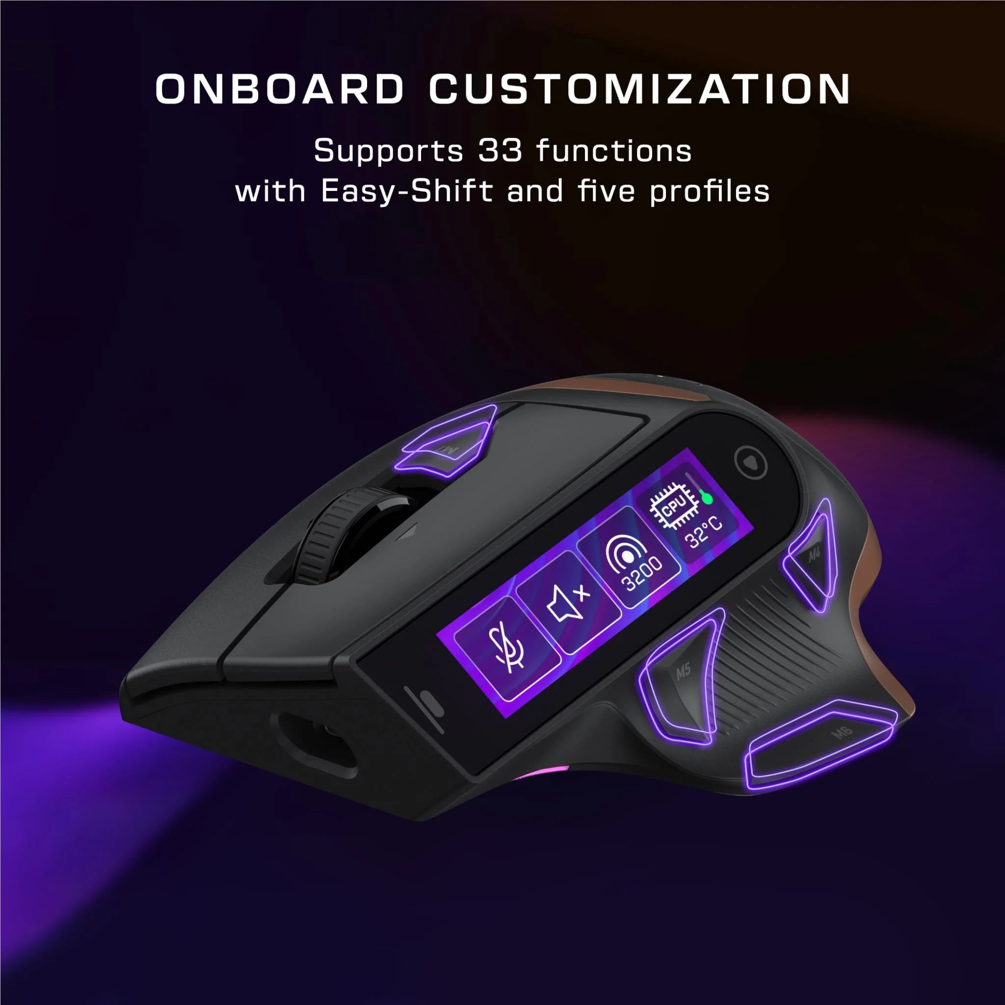 Turtle Beach Command Series MC7 Wireless Mouse with Screen