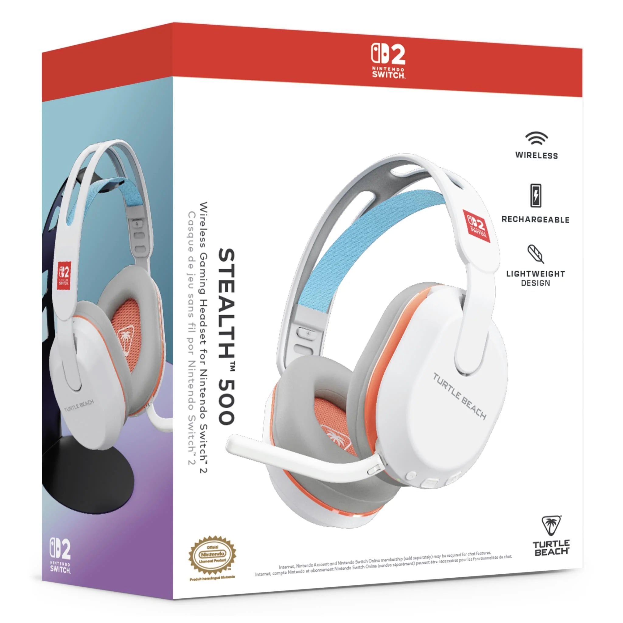 Turtle Beach Stealth 500 Wireless Gaming Headset for Nintendo Switch 2 - White