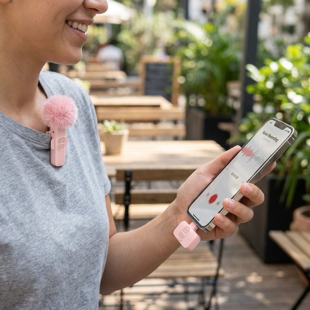 Playmax Wireless Mini Livestream Microphone - Pink