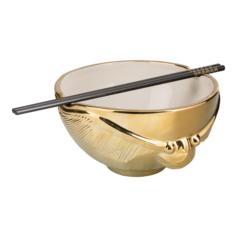 Harry Potter Golden Snitch Ramen Bowl with Chopsticks
