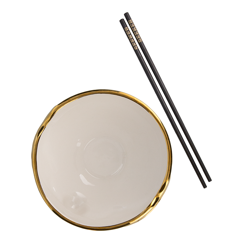 Harry Potter Golden Snitch Ramen Bowl with Chopsticks