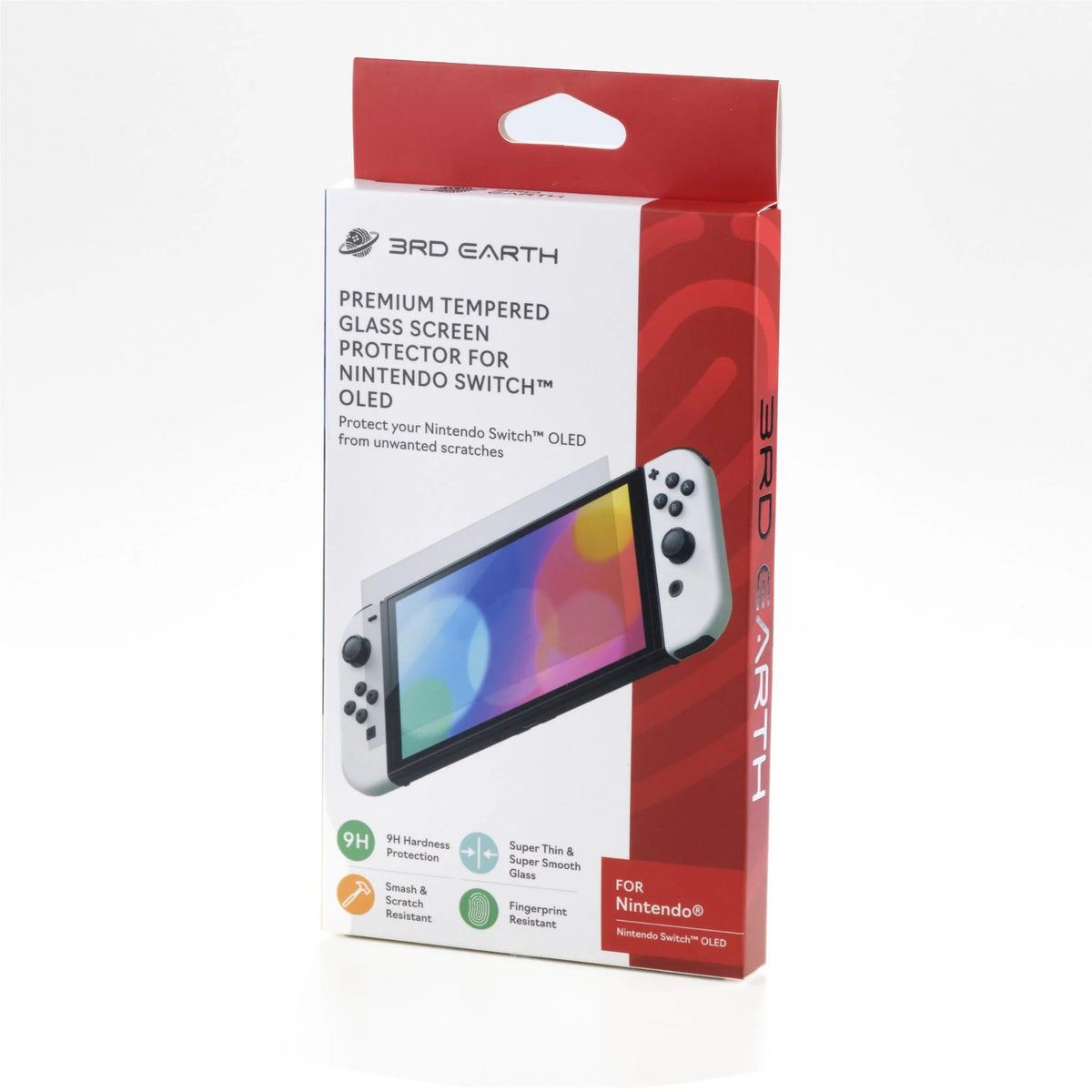3rd Earth Premium 9H Tempered Glass Screen Protector for Nintendo Switch OLED