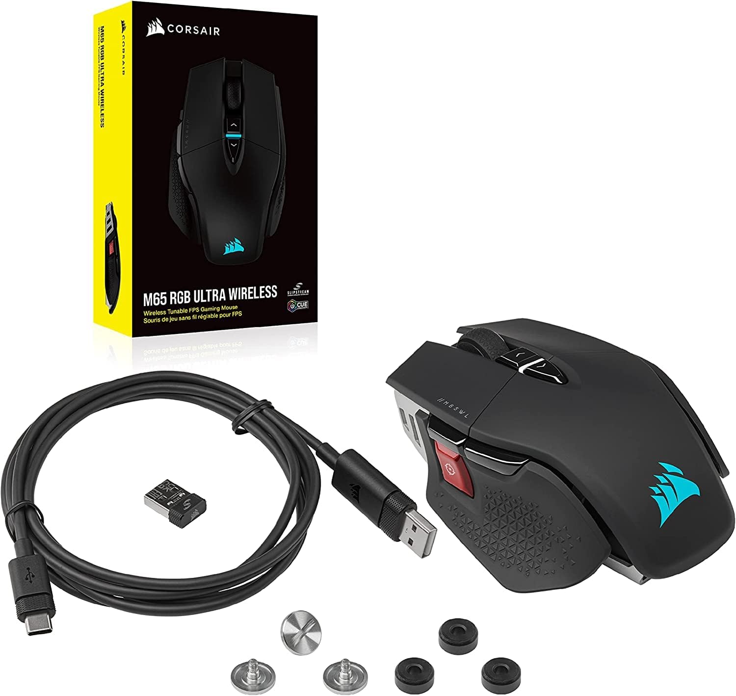 CORSAIR M65 RGB LED Ultra Wireless Optical Gaming Mouse