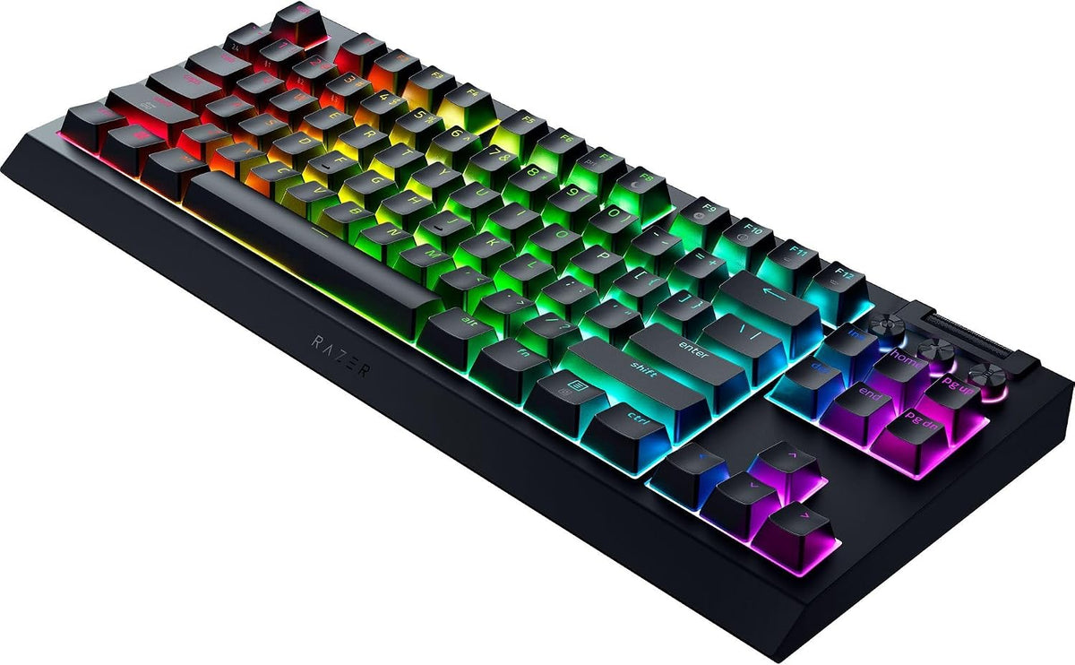 Razer BlackWidow V4 Tenkeyless (TKL) HyperSpeed - Hot-Swappable Wireless Mechanical Gaming Keyboard (Orange Tactile Switch)