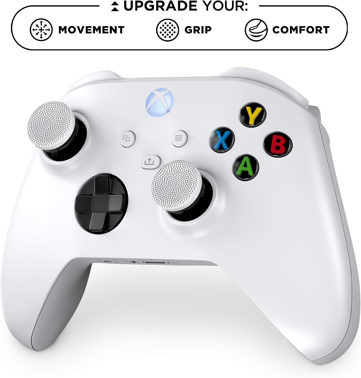 KontrolFreek Sports Clutch (White/Black) Thumbsticks Kit - Xbox