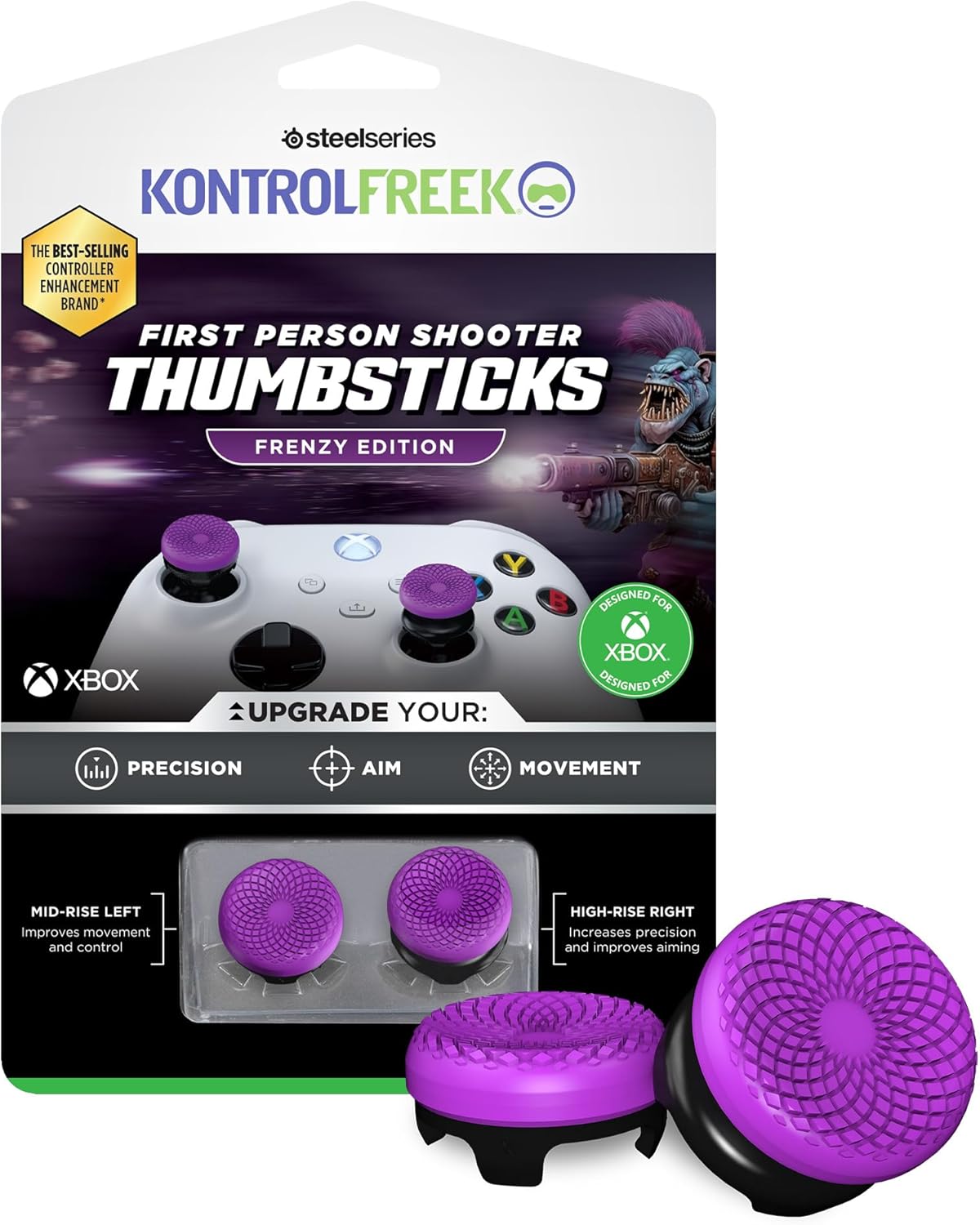 KontrolFreek FPS Frenzy (Purple/Black) Thumbsticks Kit - Xbox