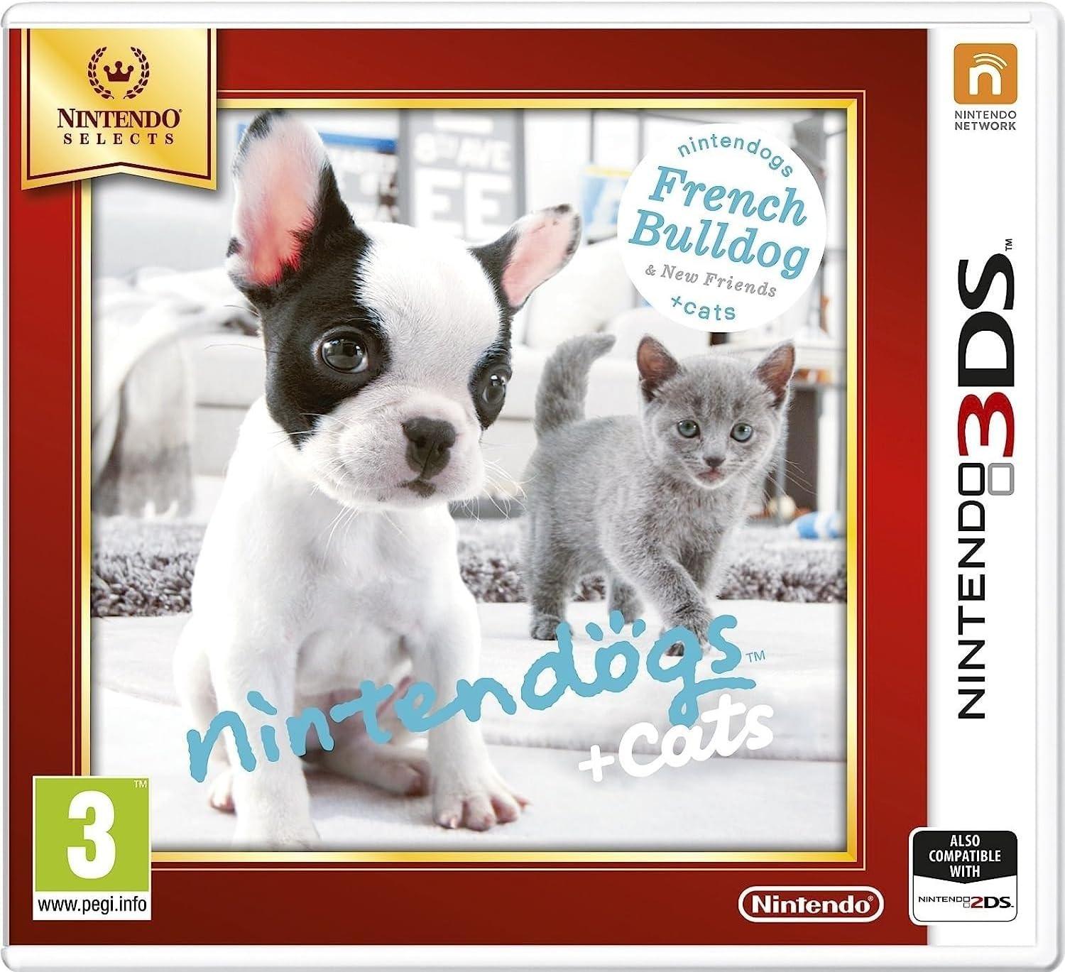 Nintendogs and Cats 3D: French Bulldog (Selects) - Nintendo 3DS