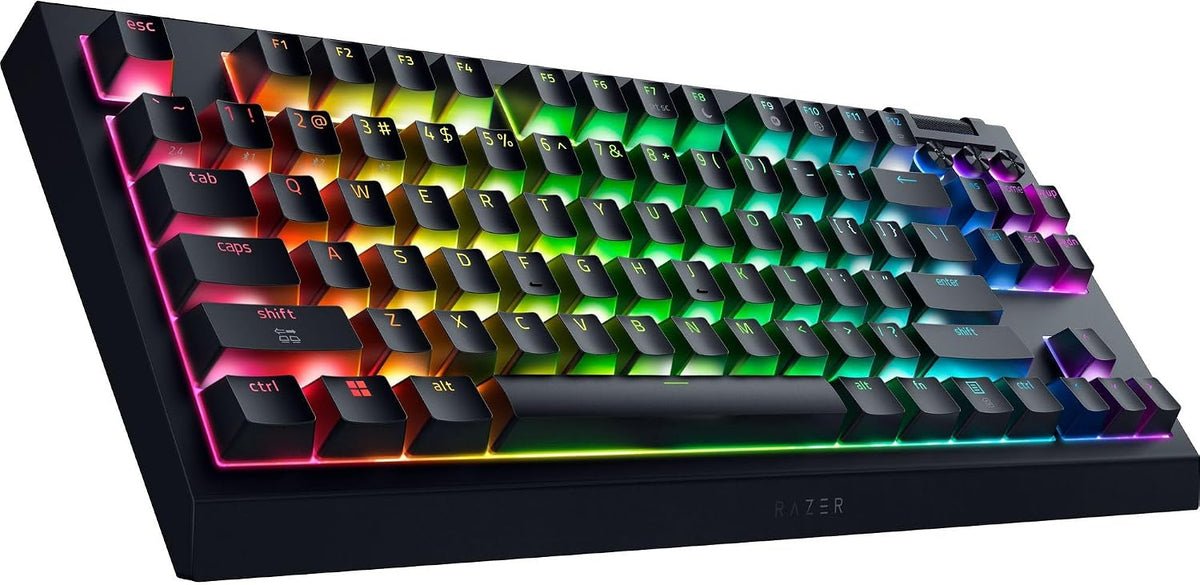 Razer BlackWidow V4 Tenkeyless (TKL) HyperSpeed - Hot-Swappable Wireless Mechanical Gaming Keyboard (Orange Tactile Switch)