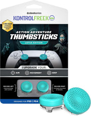 KontrolFreek Action Lotus (Teal Blue/Clear) Thumbsticks Kit - PS5
