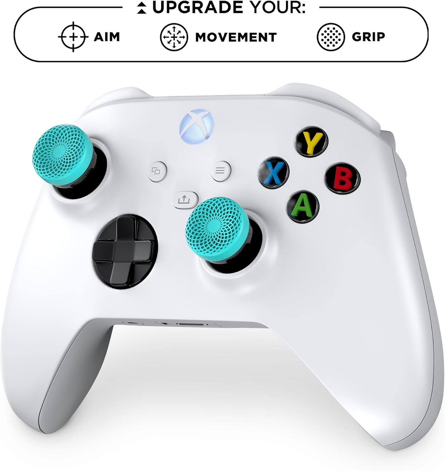 KontrolFreek Action Lotus (Teal Blue/Clear) Thumbsticks Kit - Xbox Series X