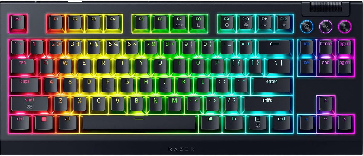 Razer BlackWidow V4 Tenkeyless (TKL) HyperSpeed - Hot-Swappable Wireless Mechanical Gaming Keyboard (Orange Tactile Switch)