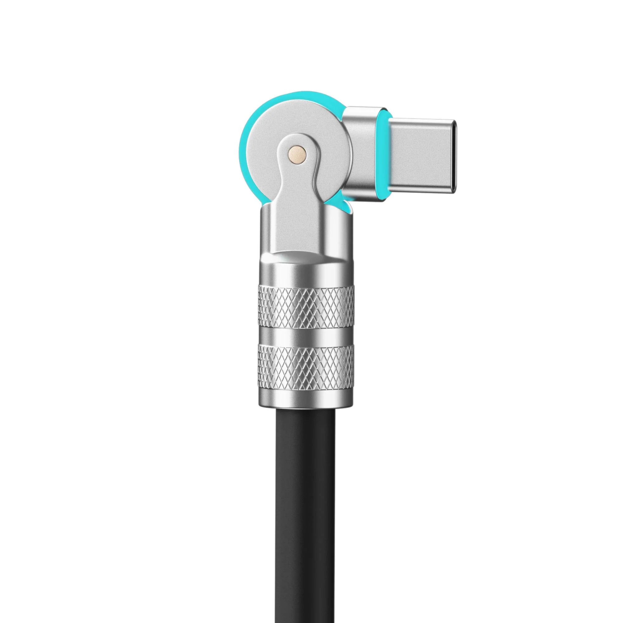 Powerwave 2M USB-C LED Charging Cable w/ Adjustable Head & USB-A Adapter for Nintendo Switch 2
