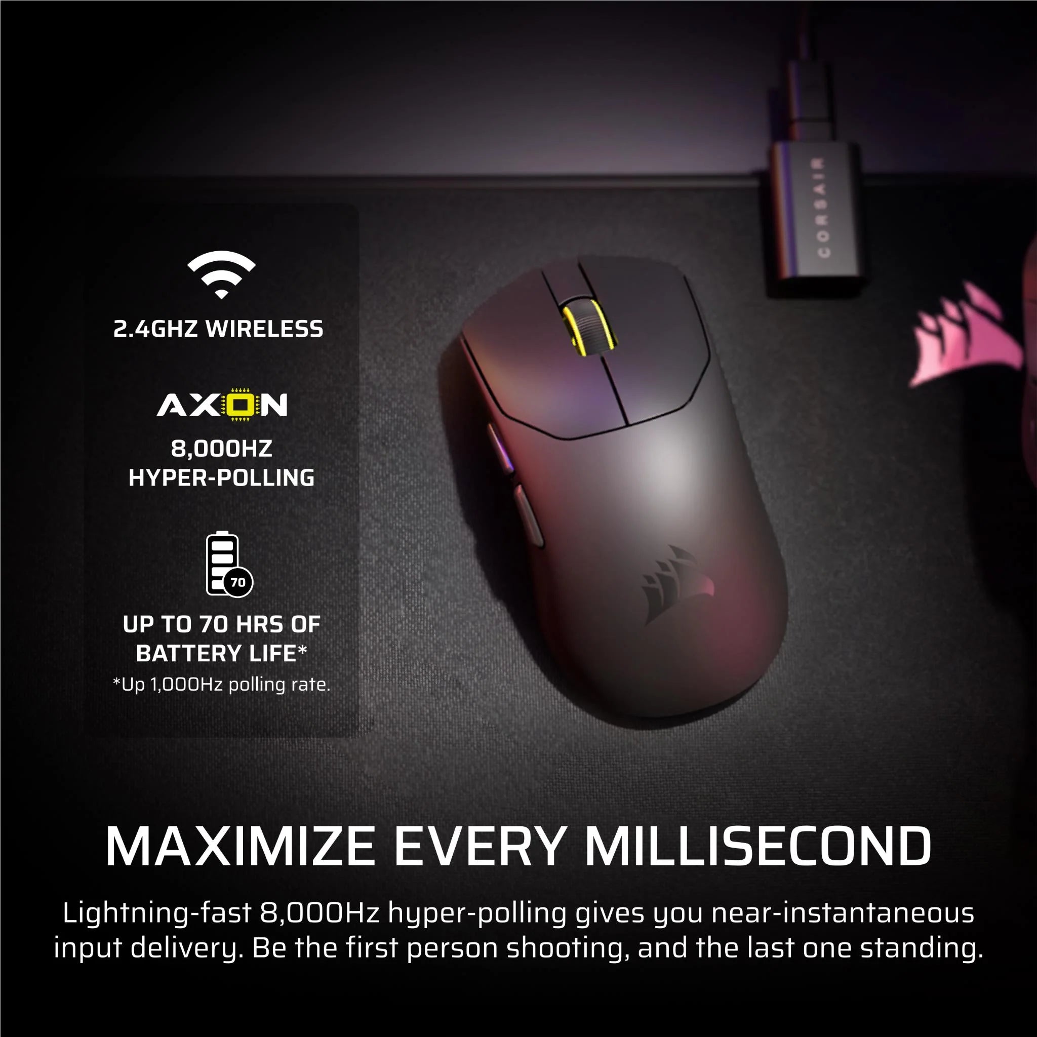 CORSAIR Sabre V2 Pro Ultralight Wireless Mouse - Black