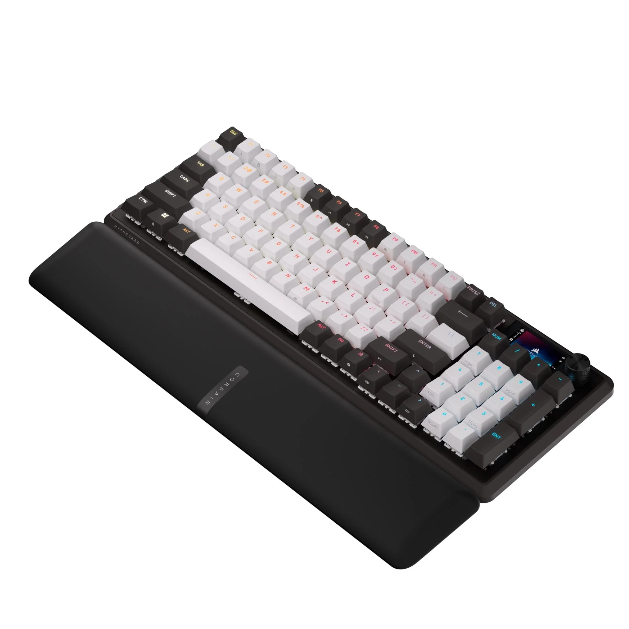 CORSAIR Vanguard 96-Pulse Dual Tone PBT  Black & White Keyboard