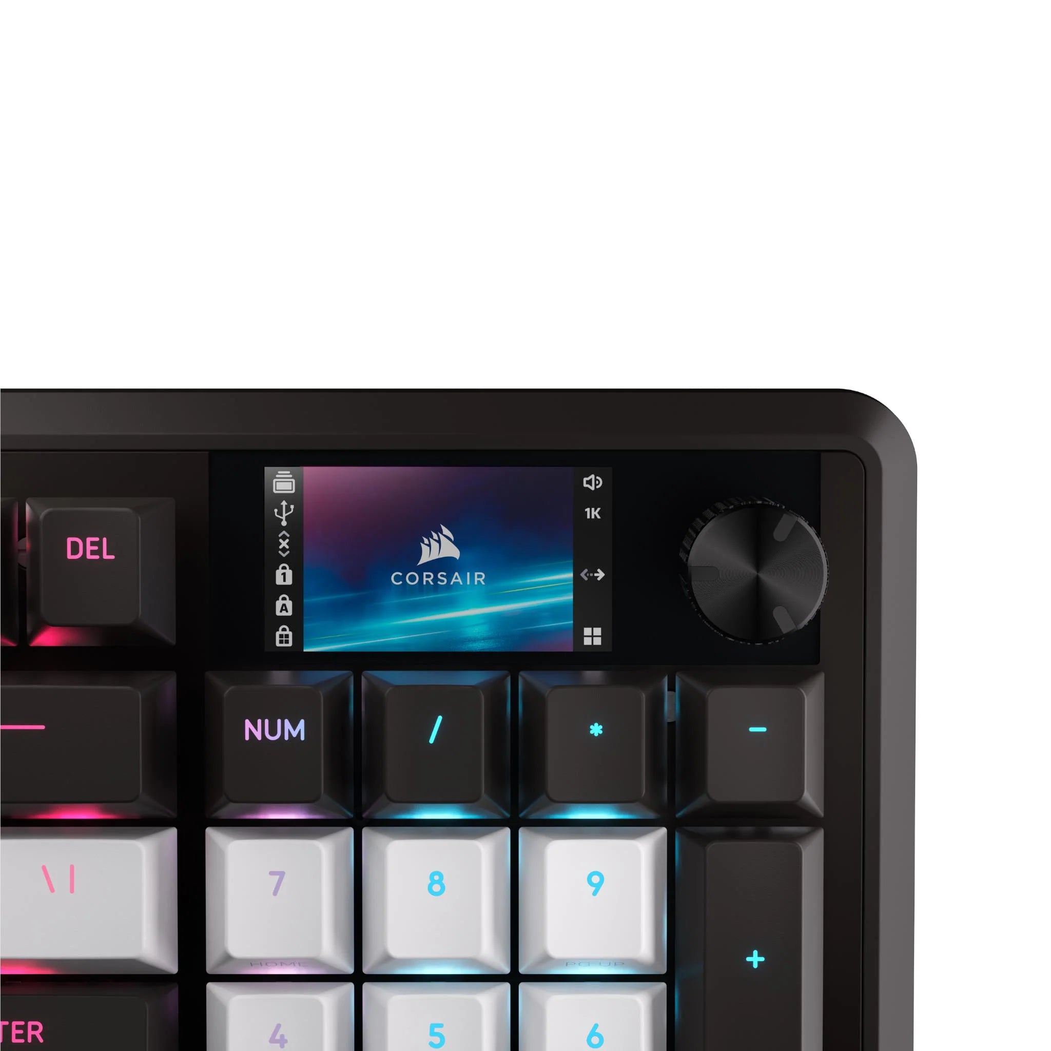 CORSAIR Vanguard 96-Pulse Dual Tone PBT  Black & White Keyboard