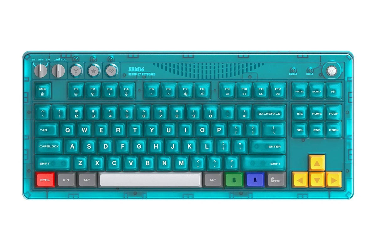 8BitDo Retro 87 Mechanical Keyboard - Clear Blue