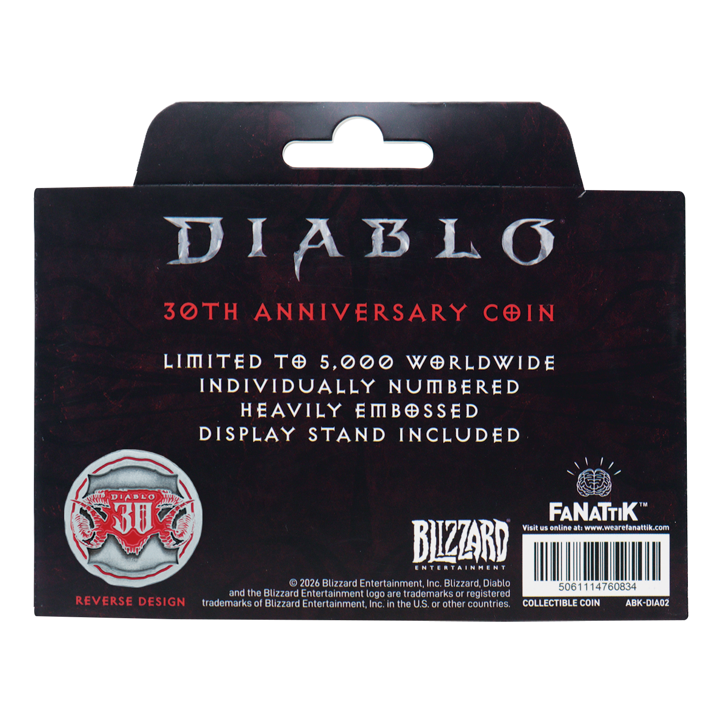 Diablo - 30th Anniversary Limited Edition Presentation Coin