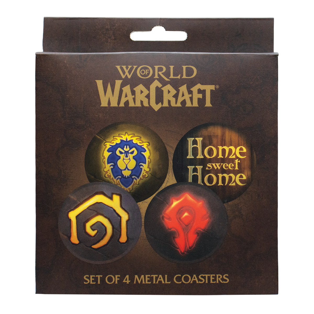 World of Warcraft - Set of Four Printed Metal Coasters
