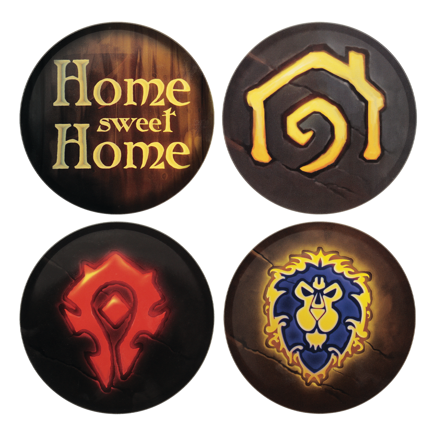 World of Warcraft - Set of Four Printed Metal Coasters