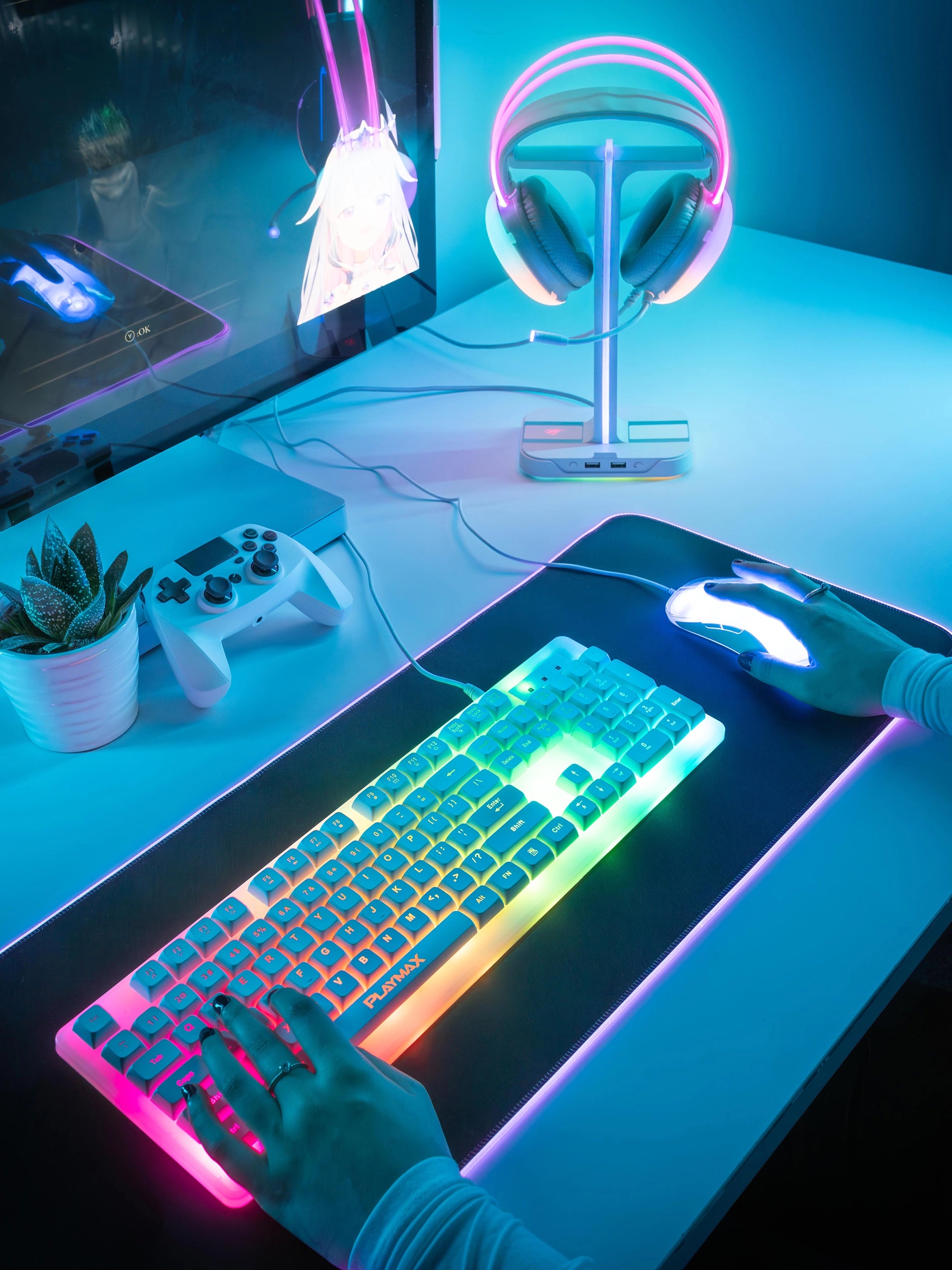 Playmax Aurora Keyboard - White