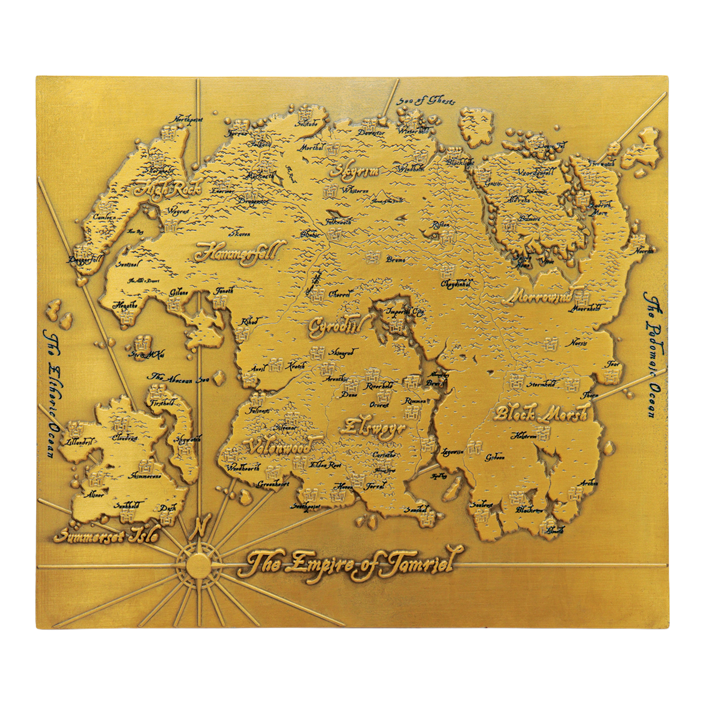 The Elder Scrolls - Limited Edition Metal Map of Tamriel