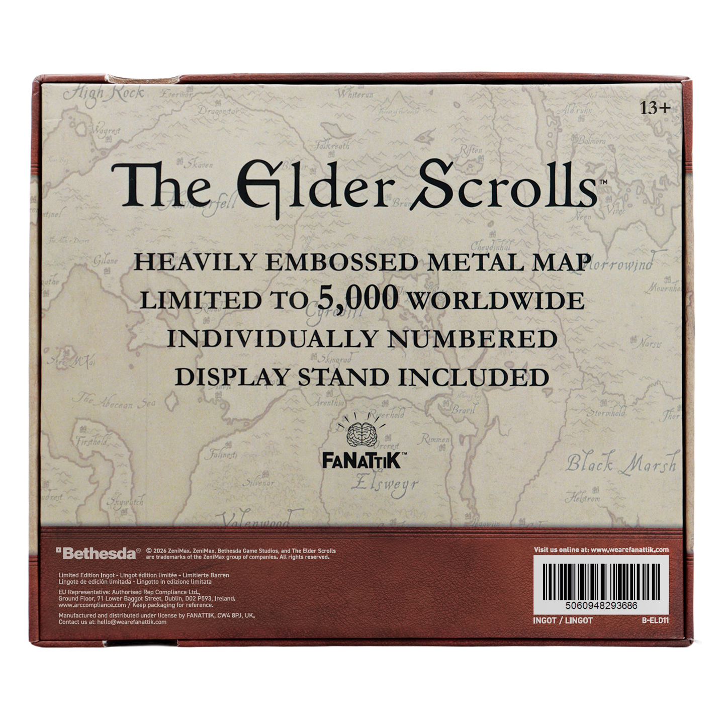The Elder Scrolls - Limited Edition Metal Map of Tamriel