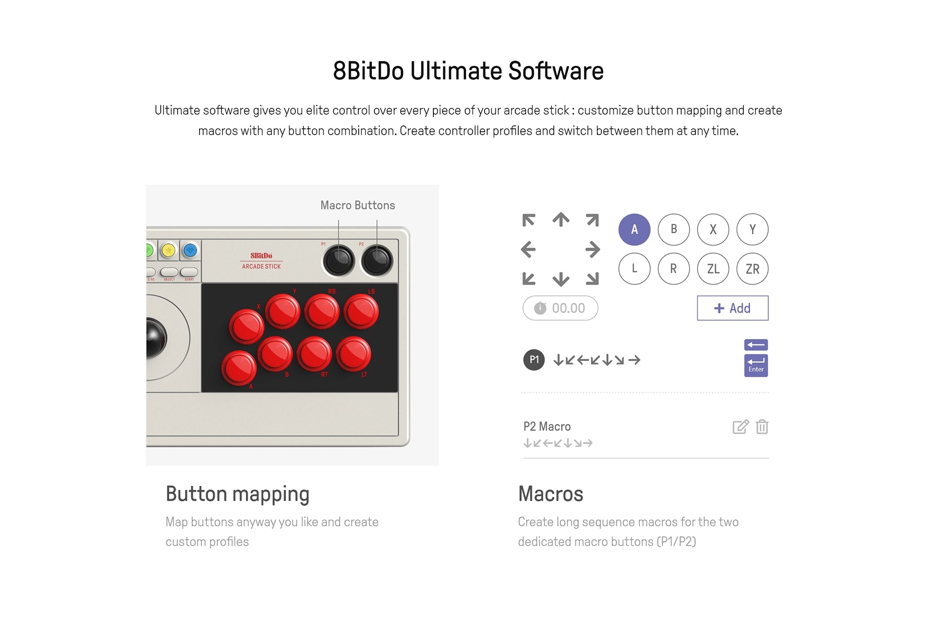8BitDo Arcade Stick - Nintendo Switch & PC