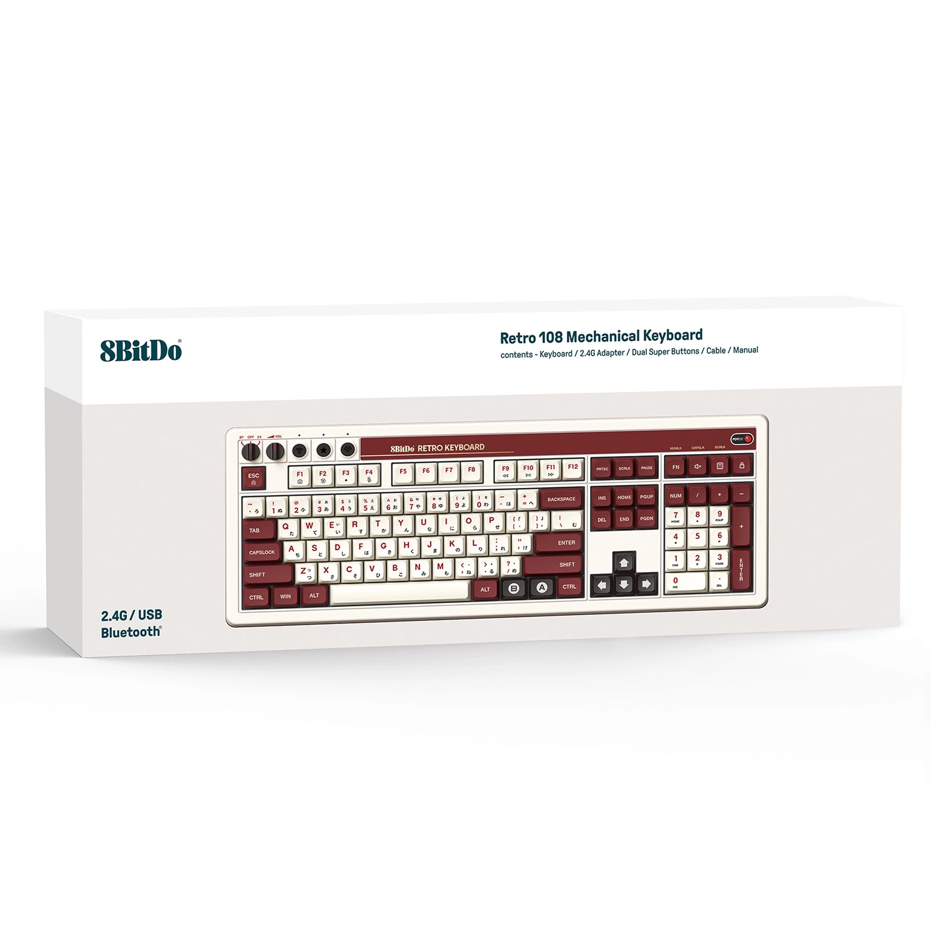 8BitDo Retro 108 Mechanical Keyboard - Fami Edition