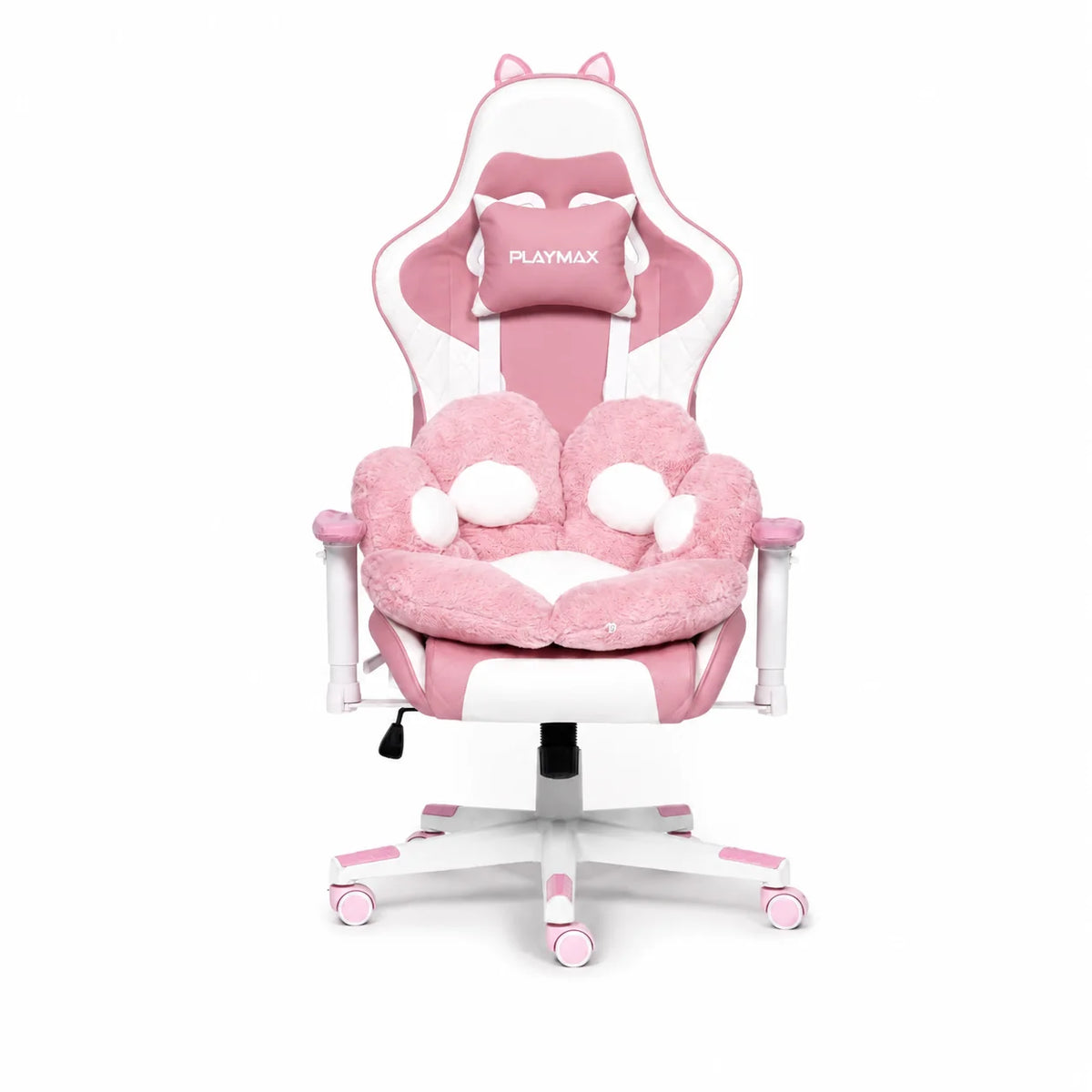 Playmax Studio Cat Gaming Chair - White/Pink