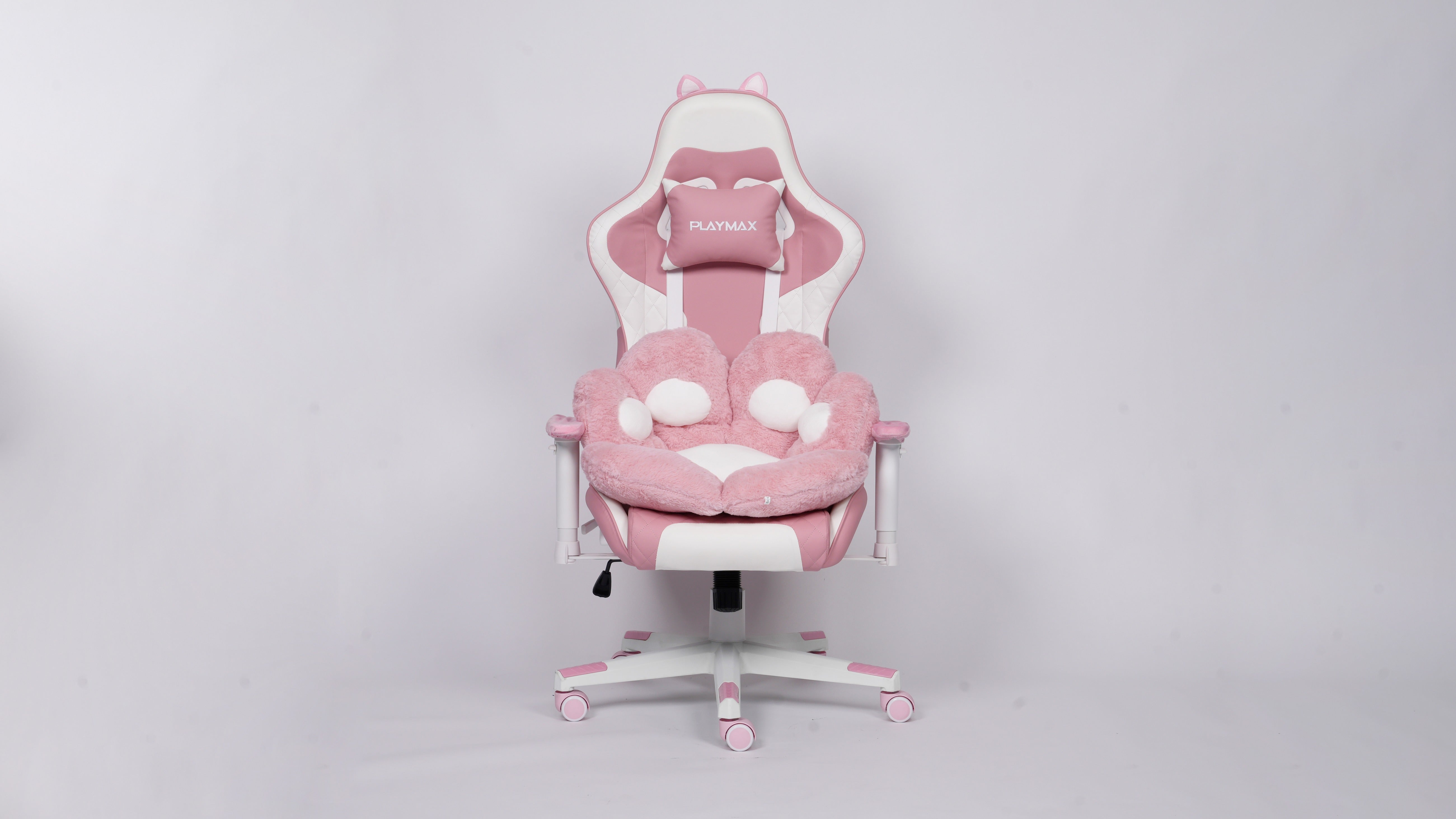 Playmax Studio Cat Gaming Chair - White/Pink