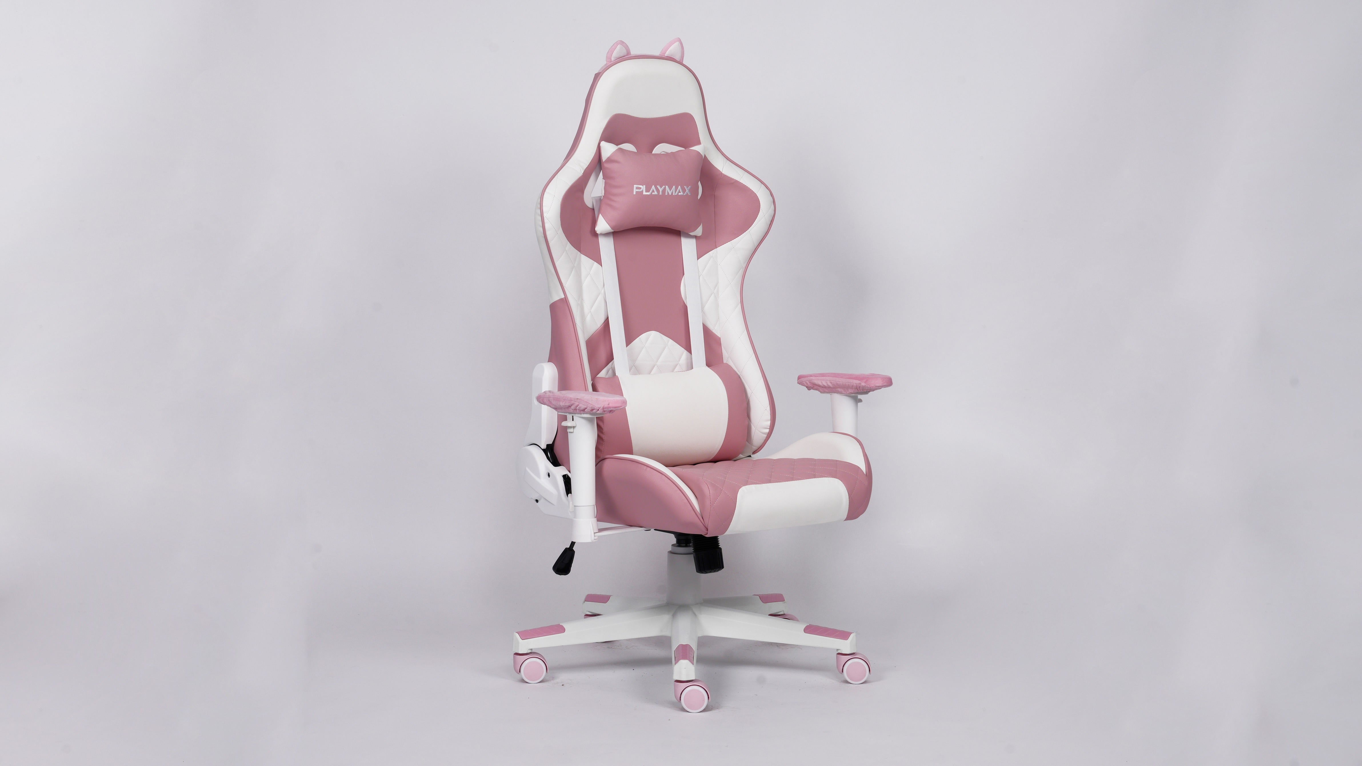 Playmax Studio Cat Gaming Chair - White/Pink