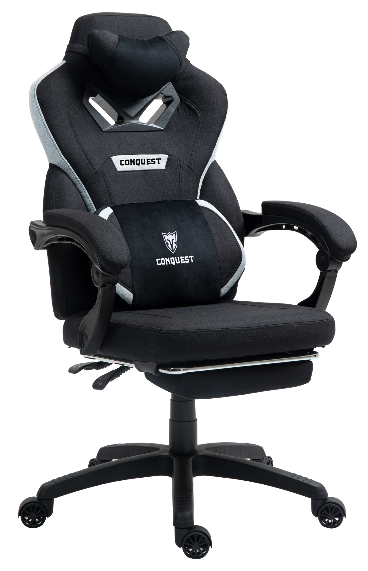Conquest Vanguard Gaming Chair - Black Fabric