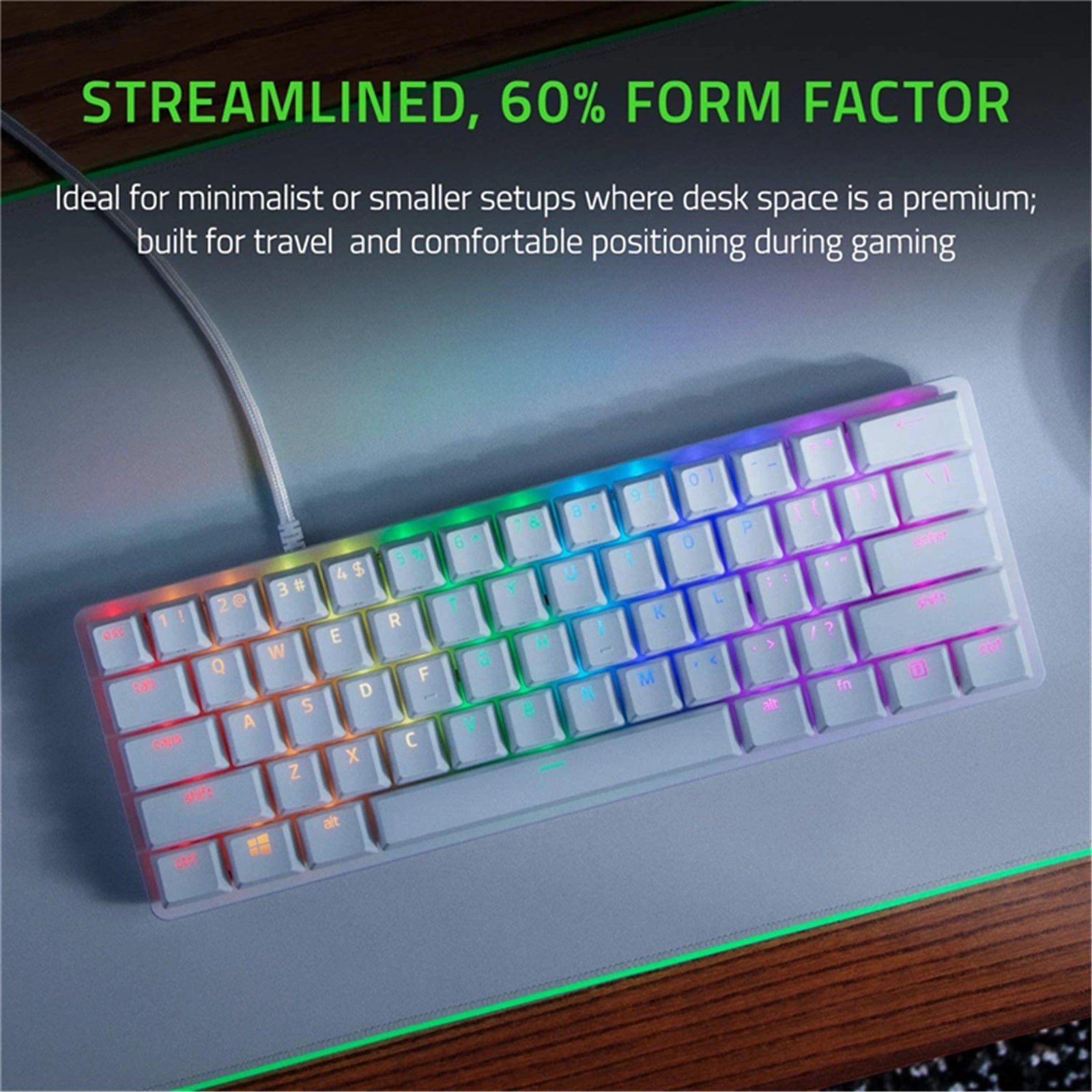 Razer Huntsman Mini - Mercury Edition - 60% Optical Gaming Keyboard