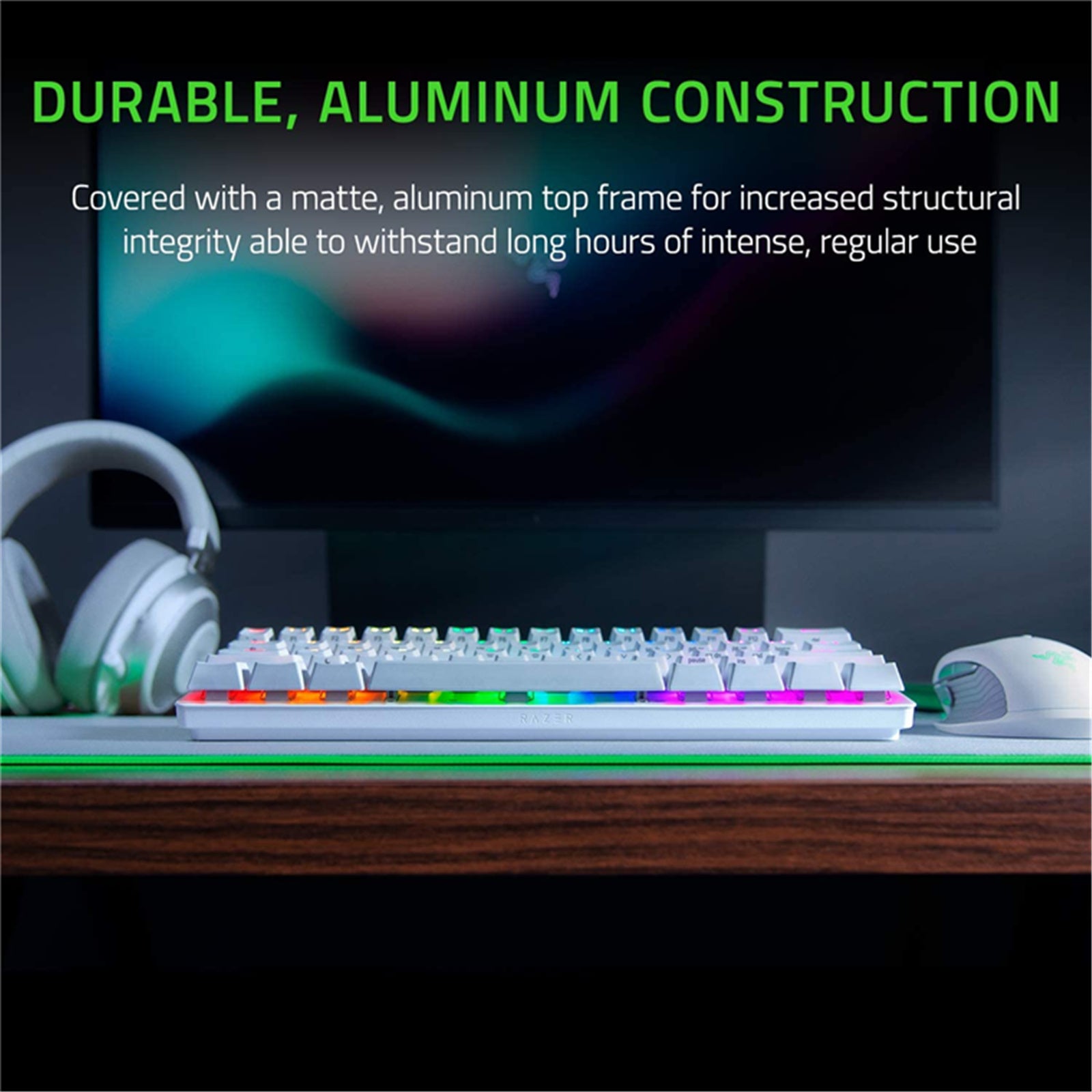 Razer Huntsman Mini - Mercury Edition - 60% Optical Gaming Keyboard