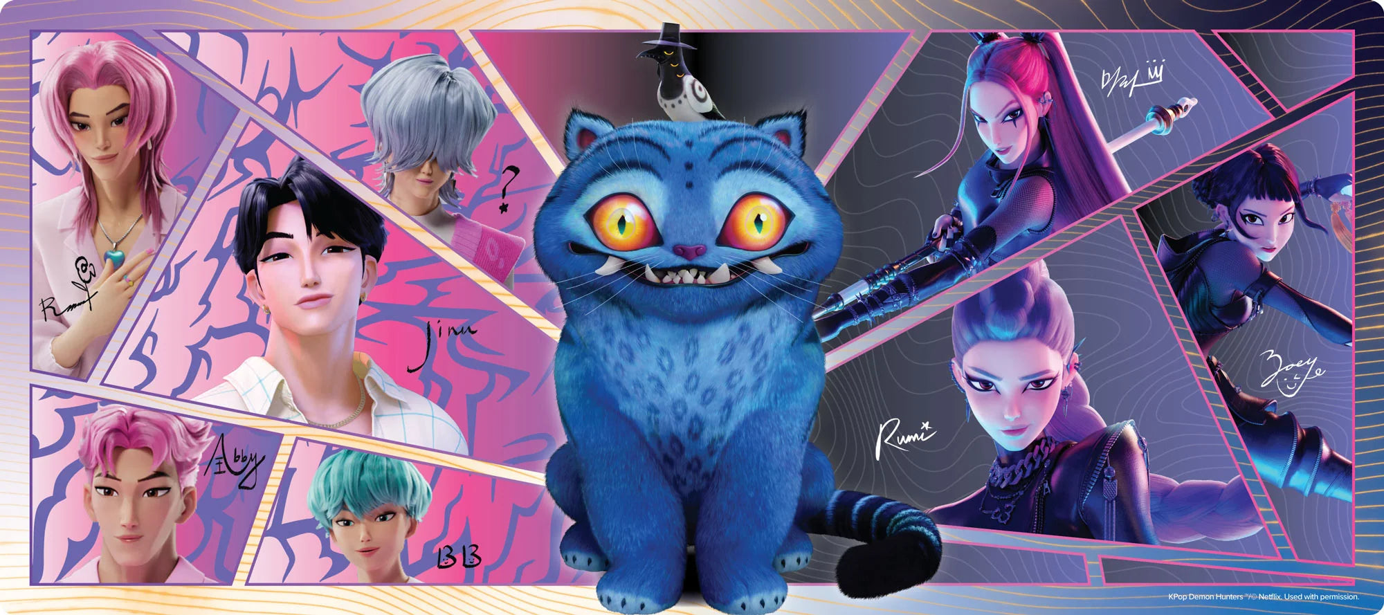 K-Pop Demon Hunters Characters XXL Gaming Mat