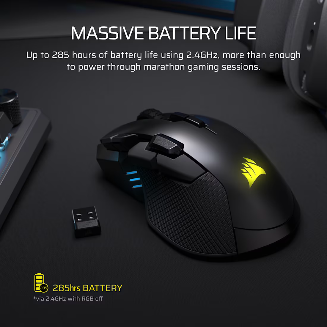 CORSAIR Ironclaw Wireless SE RGB LED 26000 DPI Optical Gaming Mouse