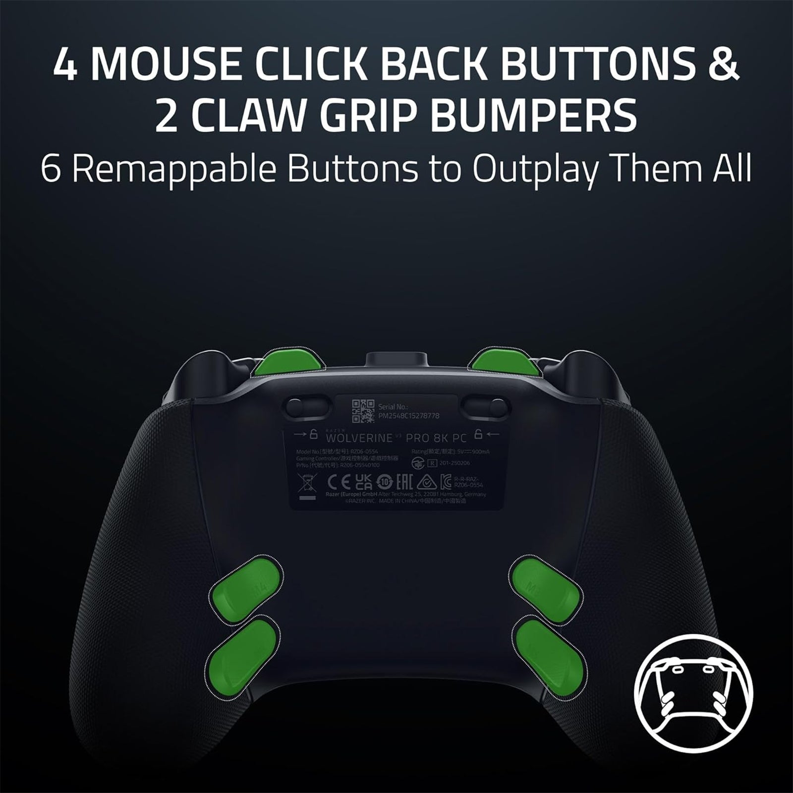 Razer Wolverine V3 Pro 8K PC - Wireless Esports Controller For PC