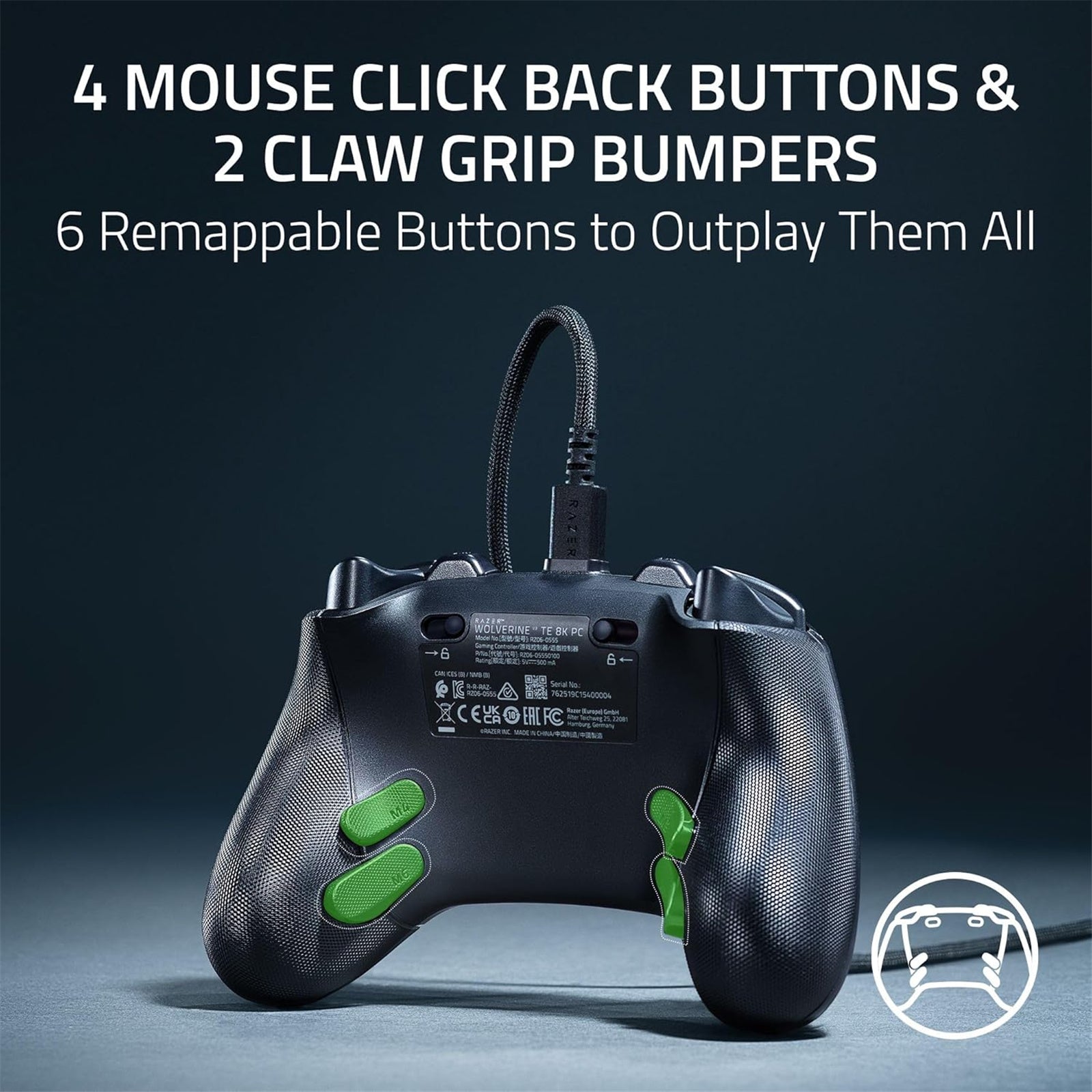 Razer Wolverine V3 Tournament Edition 8K PC - Wired Esports Controller For PC