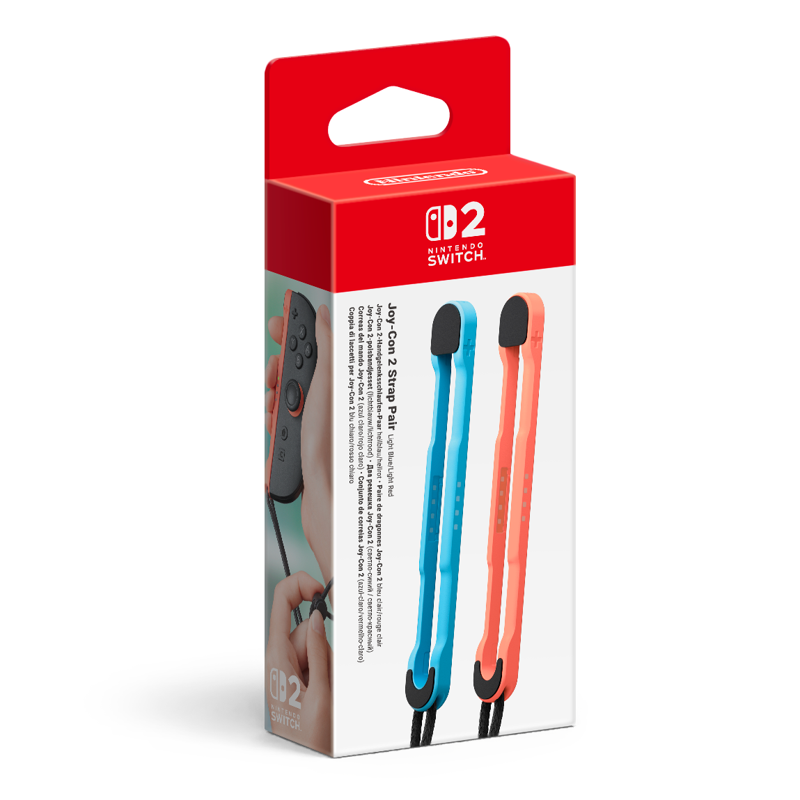 Nintendo Switch 2 Joy Con 2 Strap Pair (Light Blue/Light Red)