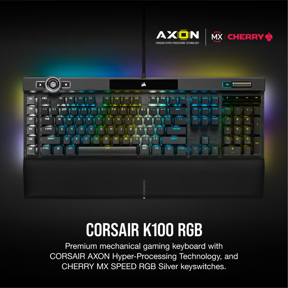 CORSAIR K100 RGB Mechanical Gaming Keyboard - Cherry MX Speed